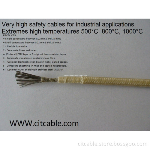1000 Celsius Degree Cable for Industrie